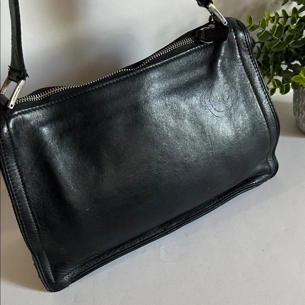 Black Leather Messenger Bag